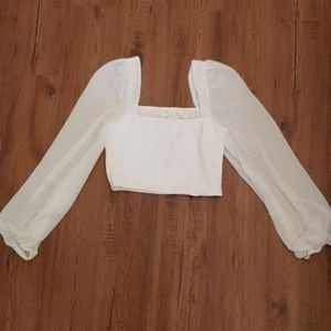 White crop top